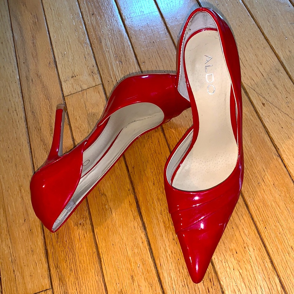 Red Patent Leather Pumps Aldo